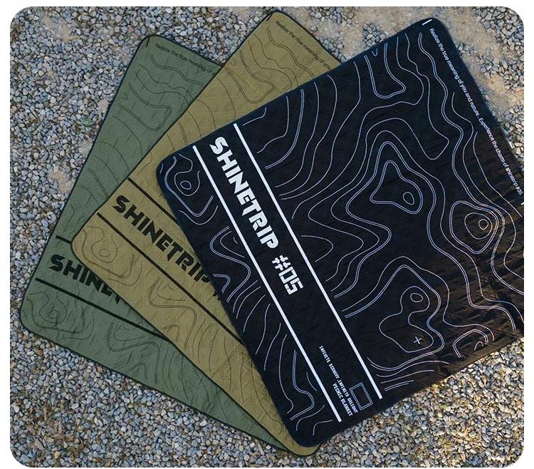 Shinetrip 2*2m Eco-friendly Beach Picnic Foldable Camping Patio Recycled Waterproof PE Cotton Outdoor Mat 200*200cm чёрный