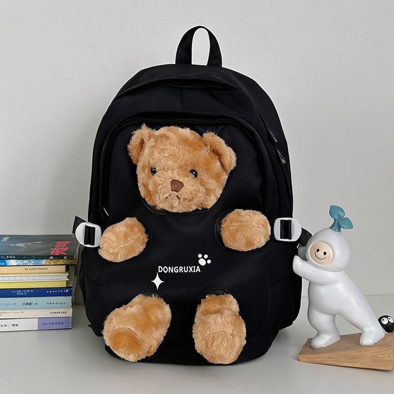 

High value, fresh and sweet, cute bear girl backpack, large capacity backpack for primary and secondary school students