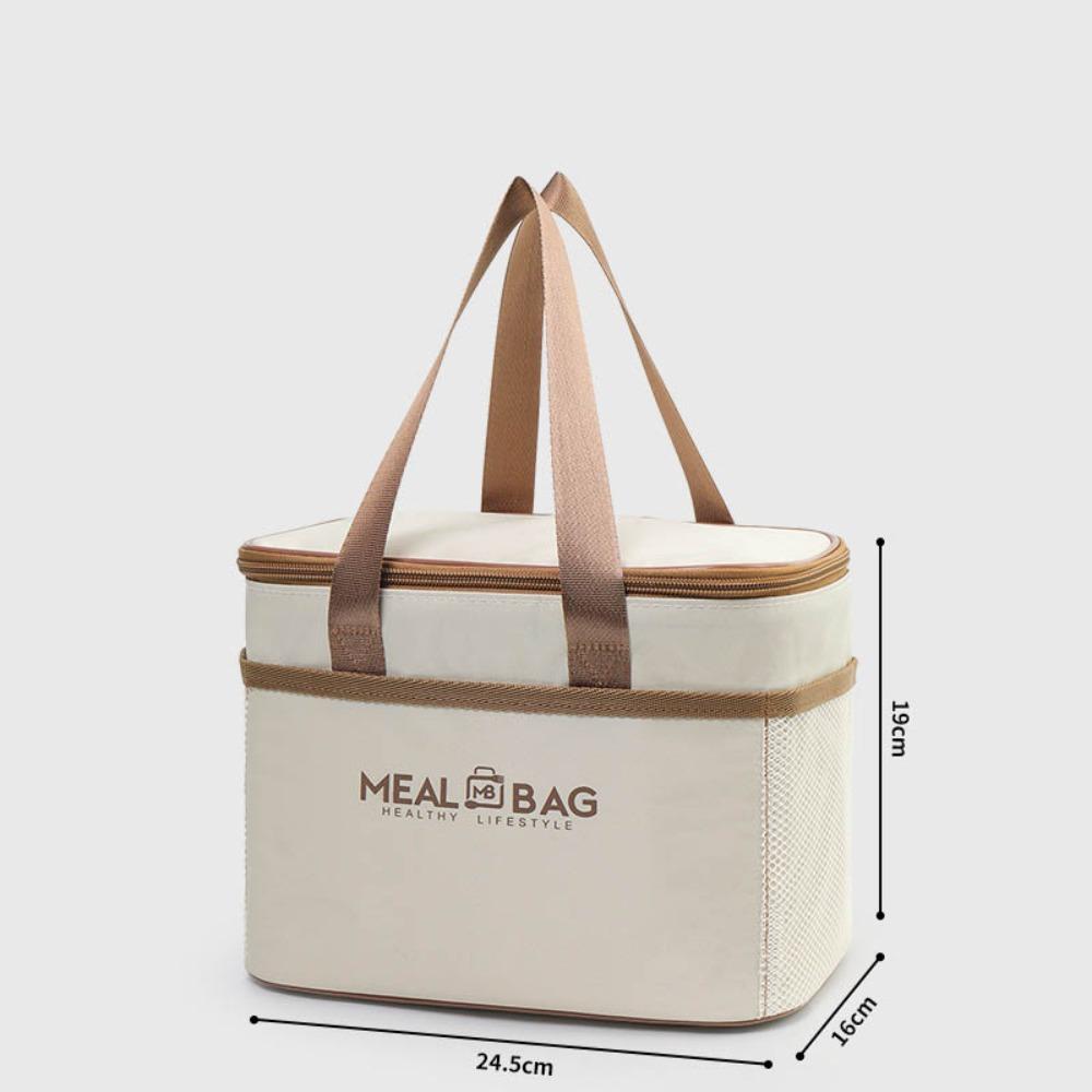 Portable Insulated Lunch Box Storage Bag Large Capacity Waterproof&Dustproof Picnic Handbag Food Thermal Bag