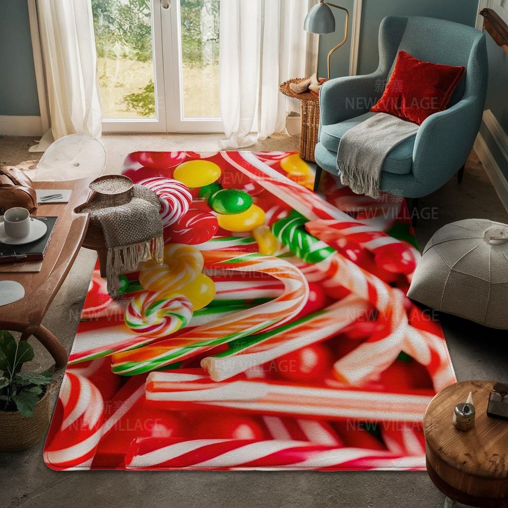 House Entrance Carpet Home Door Mat Living Room Bath Foot Bathroom Non-slip Water Absorption Rugs Bath Merry Christmas Winter