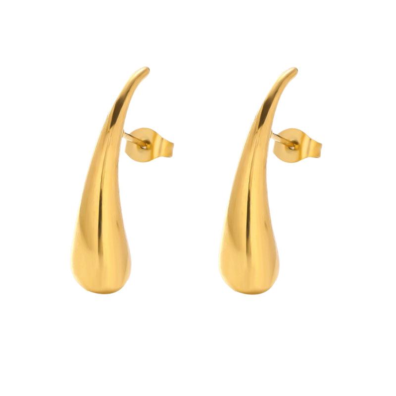 European and American water drop stainless steel stud earrings niche high sense fashion trend earrings temperament versatile earrings