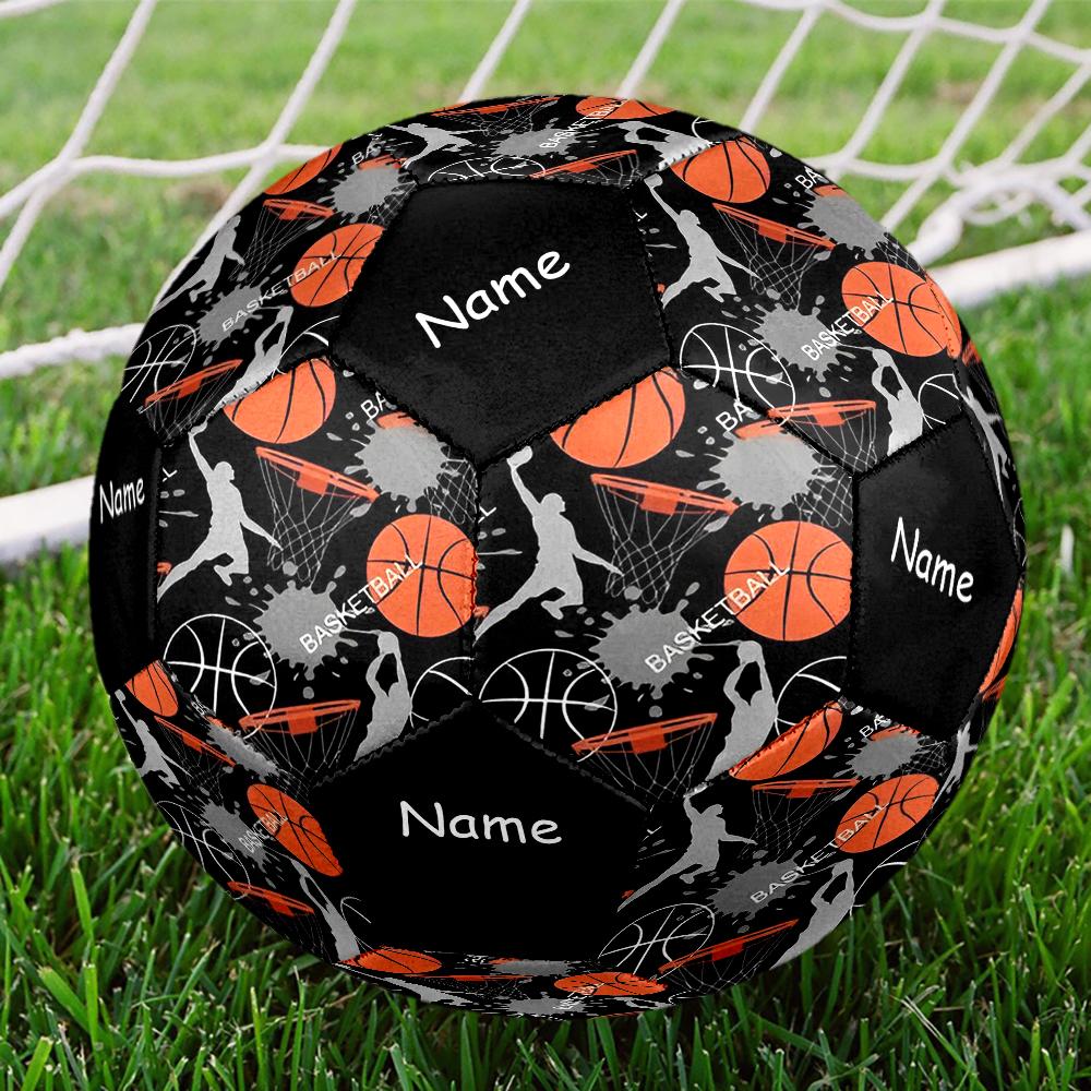 Custom Name Basketball Theme Size 5 Soccer Ball, Suitable for Both Indoor and Outdoor Matches, a Gift Suitable for Everyone.
