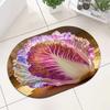 Diatomaceous Earth Floor Mat Colorful Cabbage 3D Realistic Pattern Rug Non-Slip Absorbent Carpet for Bedroom Entrance Kitchen Bathroom