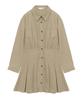 Eilubeu Open Collar Pleated Dress Aaqjdr101P