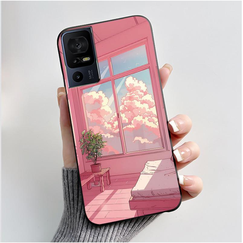 Phone Case For TCL 40 SE 40SE 40 XL 40R 40XL 40T Case Luxury Cute Cool Cartoon Black Soft Silicone Cover Protective Shell Coque