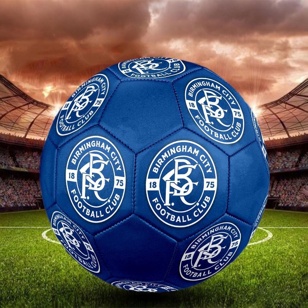 Birmingham City FC Size 5 Soccer Ball, Machine-Stitched PVC, Durable & High Bounce, All Ages Fit, Fan Merchandise, Matches & Outdoor Use.