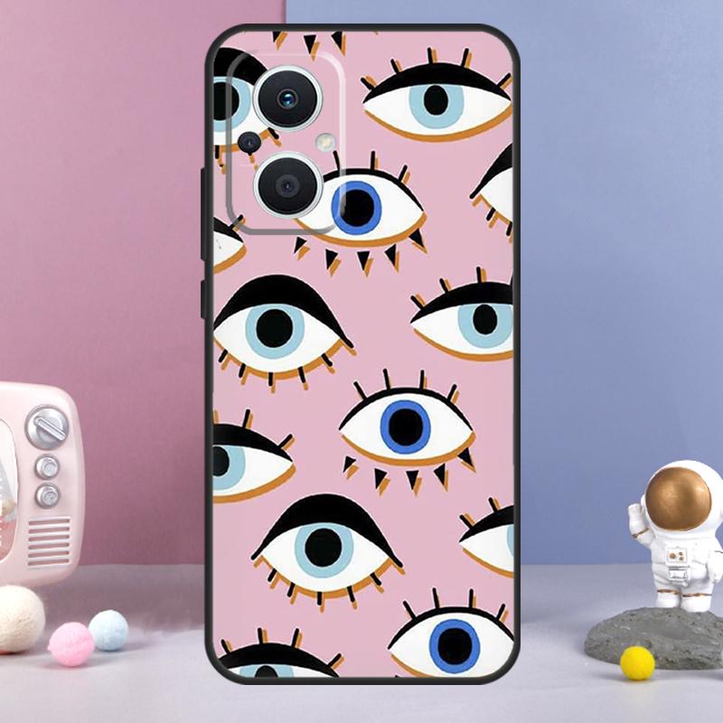Lucky Eye Blue Evil Eye Print Funda For OPPO Reno 8 Lite 11F 12F 13F 14F 10 11 12 13 14 Pro OPPO Find X9 X5 X6 X8 Pro Case