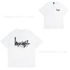 [2] American trendy brand short-sleeved t-shirt black and white collection printed short-sleeved t-shirt casual couple men and women of the same style