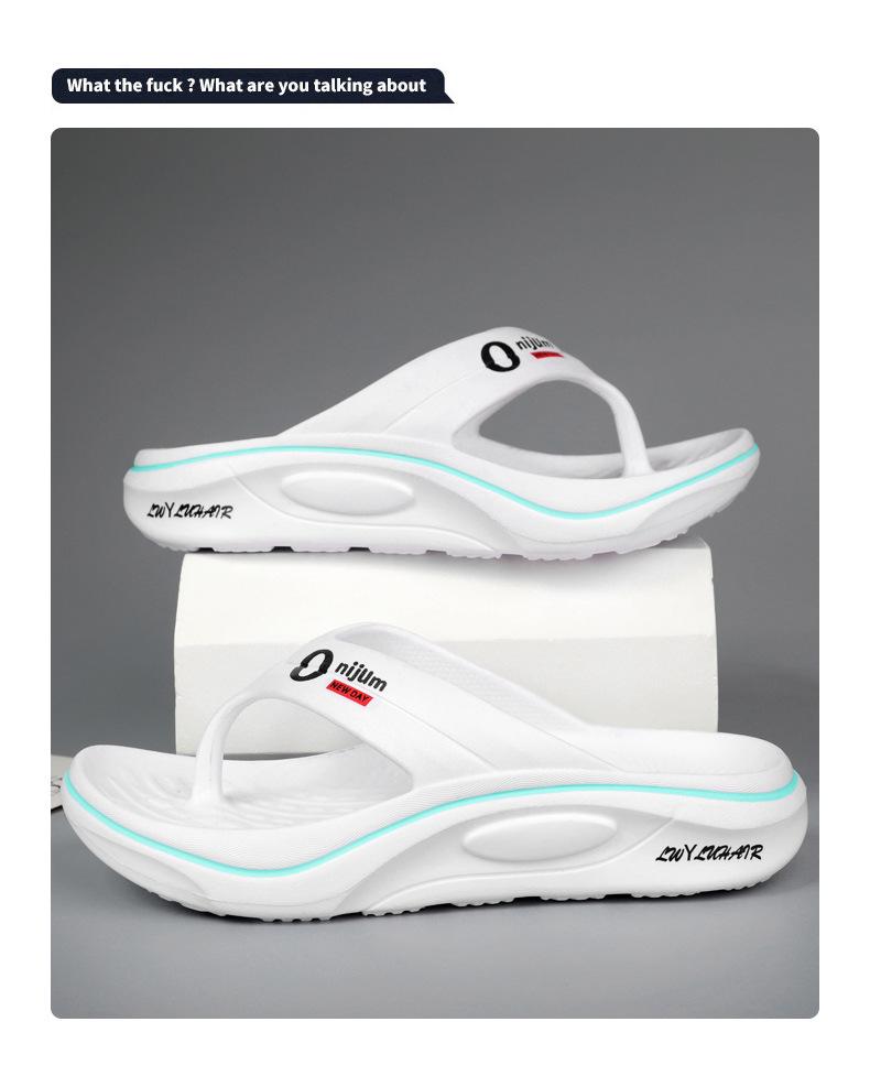 Trendige rutschfeste Flip-Flops für Herren: Neuer Stil Dicke Sohle Outdoor Sport Strand Sandalen