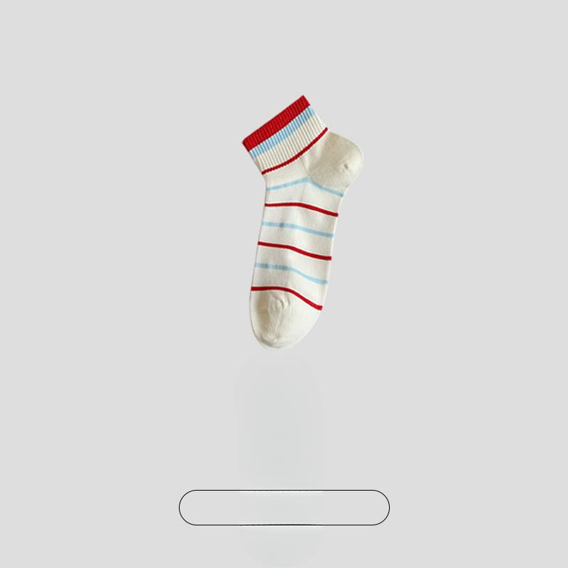 Female Summer Thin Cute Cartoon Mesh Breathable Antibacterial Deodorant Short Cotton Socks