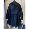 Plus Size Women's Clothing 150.00kg Mid Length Long Length Younger Outdoor Jacket Coat Plus Size Ladies Fall Loose Slim Fit Slimming Trench Coat