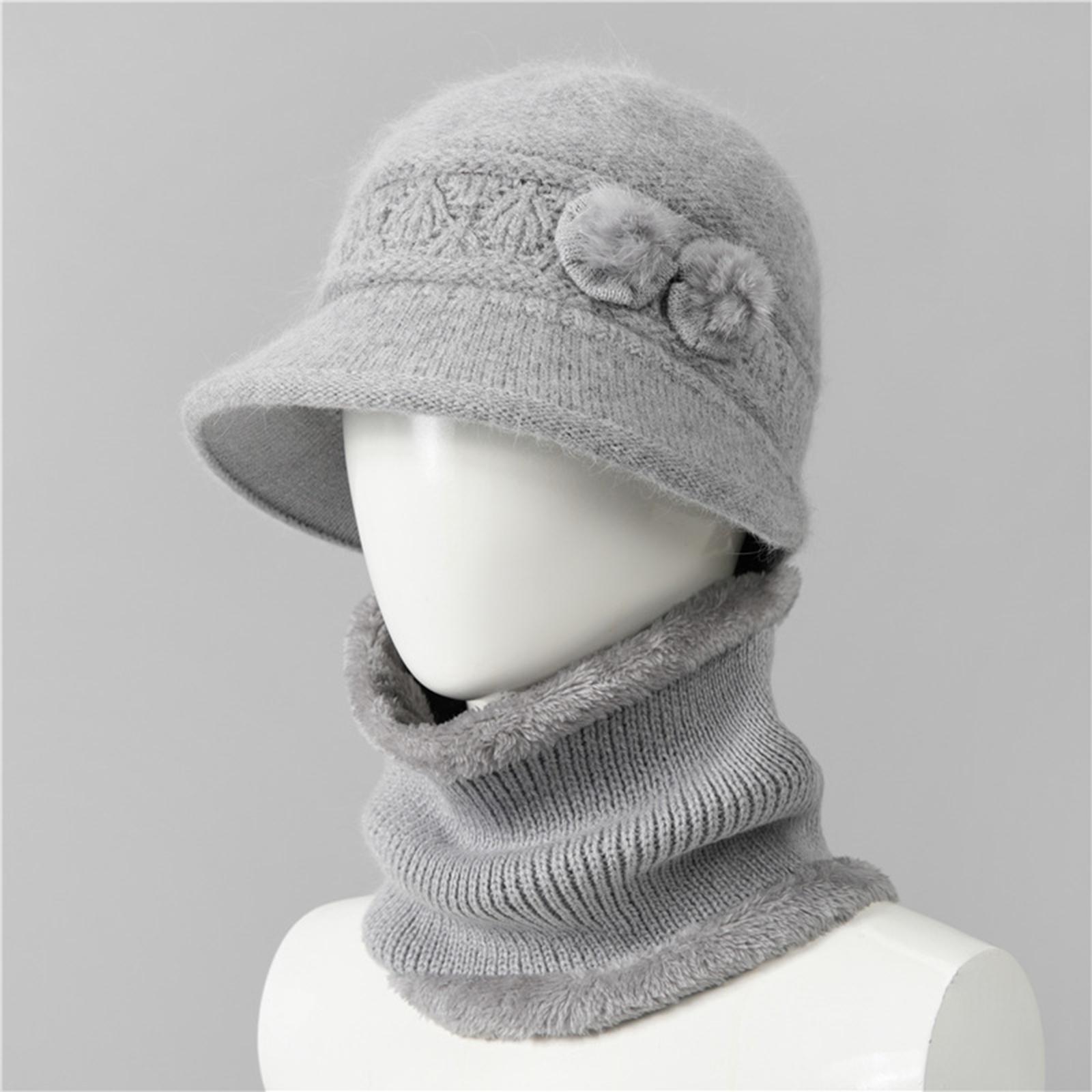 

Теплая вязаная шерстяная шапка, шапка-шарф, теплая универсальная шапка One Size