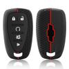 Silicone Car Remote Key Case Holder Key Cover For Chevrolet Camaro Malibu Cruze Equinox Volt 5 Buttons Auto Accessorise Keychain