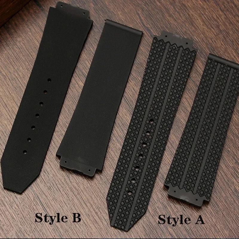 Silicone Watch Band for HUBLOT Hengbao HB Yubo Classic Fusion Big Bang Waterproof Rubber Watch Band Convex Mouth 26 * 19mm