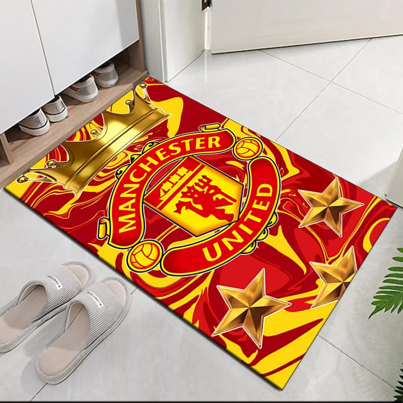Manchester United Printed Carpet, for Office Chair Living Room Bedroom Kitchen Room Decor Gifts.