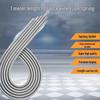 1m Spring Coil Extension with Hook - Strong Tensile Force, Thin Soft Sheath, for Tarpaulins & Sliding Doors
