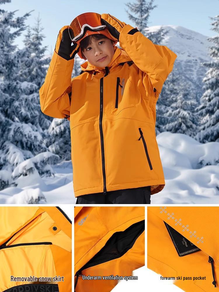Children's Waterproof & Windproof Ski Suit - Warm, Thick Jacket for Boys and Girls E18