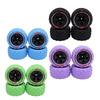 4pcs RC Car Wheels Tires Set with Socket M3 M4 Nut Universal Rubber RC Car Tires for 1/14 1/16 RC Cr