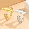 Versatile Asymmetrical Gold-Plated Adjustable Open Ring for Men and Women