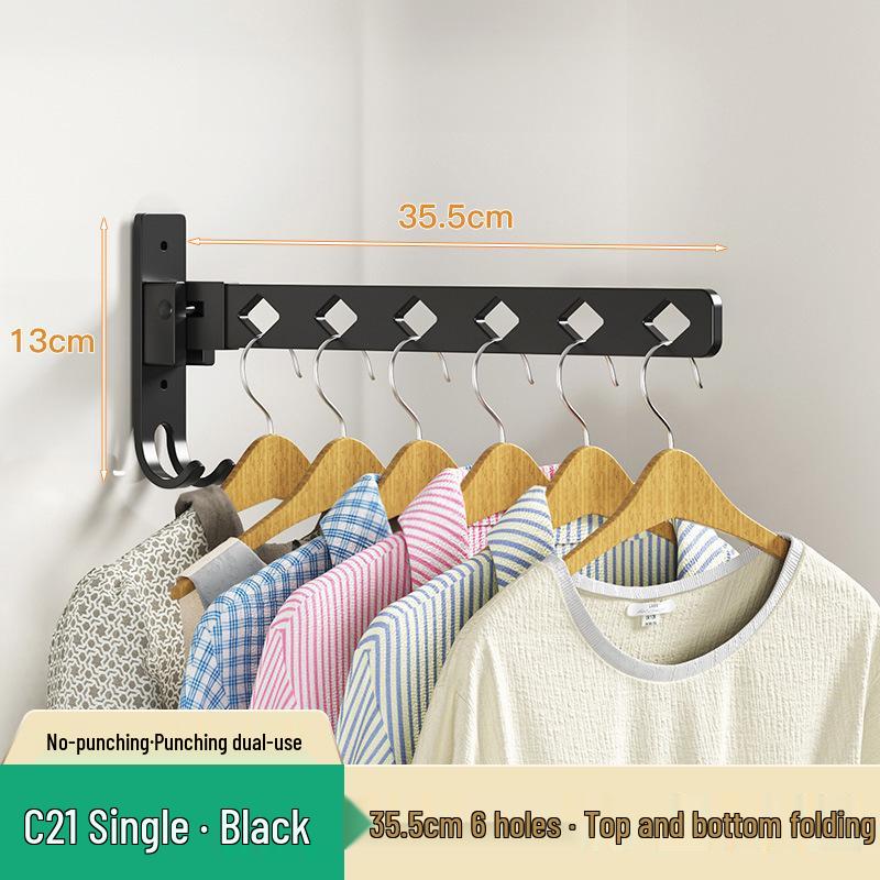 Retractable Folding Indoor Clothes Drying Rack for Balcony and Bathroom
