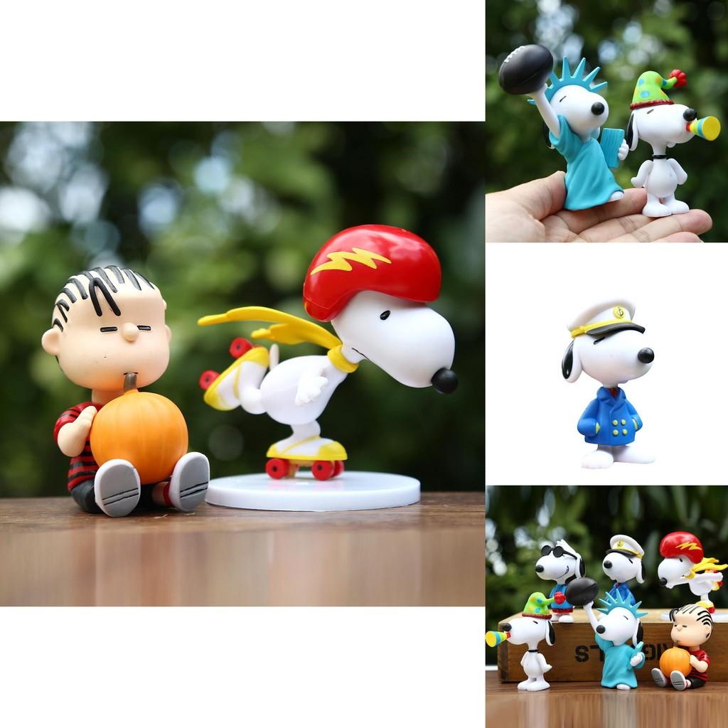 Snoopy Figuur Pvc Cartoon Karakter Model Set Voor Verzamelaars En Cadeaus