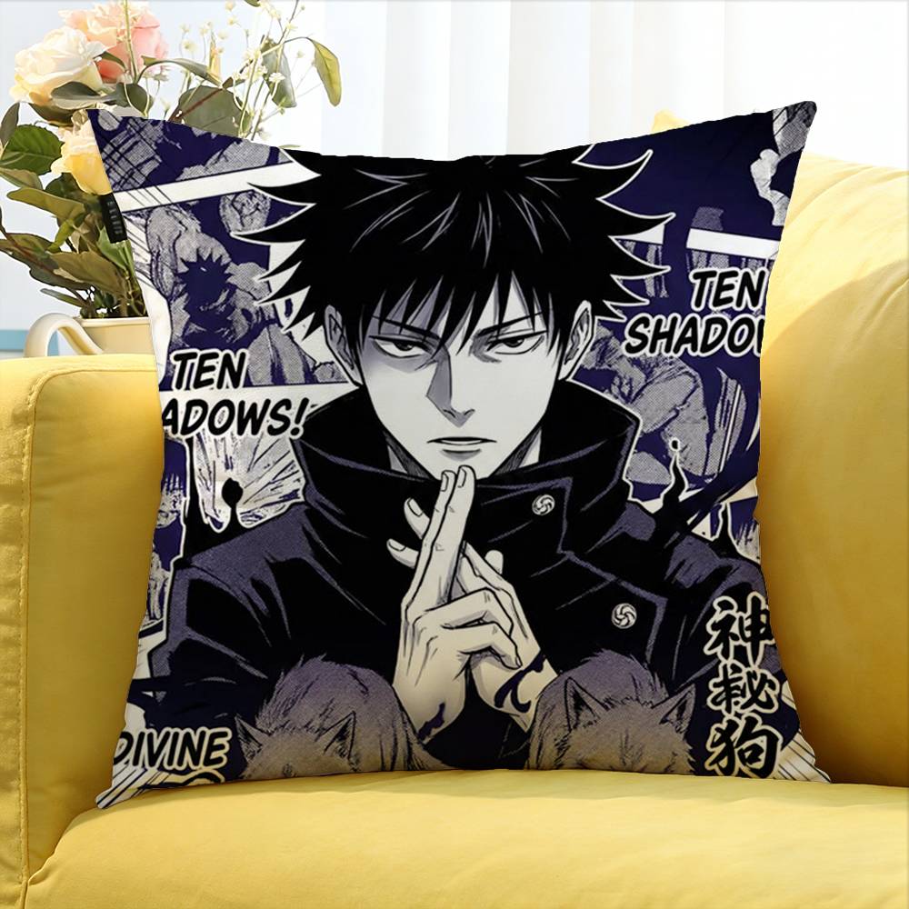 Fushiguro Megumi Anime World Various Sizes Square Pillow Case For Car Home Bedchamber Decor