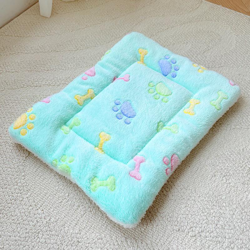 Thick Pet Cushion: Warm Cotton Blanket & Sleeping Pad for Dogs and Cats