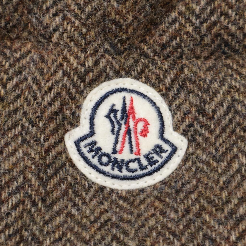 Moncler FLORIAN Florian Herringbone Hooded Down Jacket 2 BrownUsed