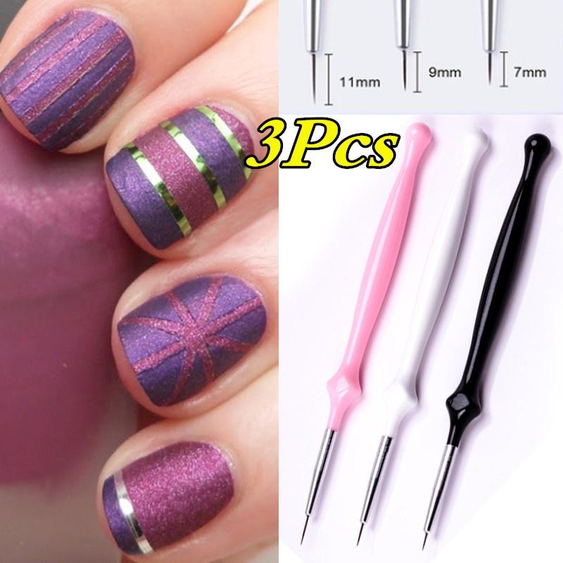 Buy 3 Pieces Per Set Nail Art Design Manicure Tool Pen Nail Decoration