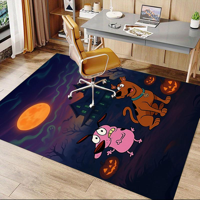 1pz Tappeto di Scooby Doo per Halloween Antiscivolo in Poliestere Tappetino per Pavimento per Ufficio, Camera da Letto