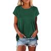 Damen O-Ausschnitt Kurzarm Lockerer Sitz Basic Sommer T-Shirt Weich Atmungsaktiv Lässig Zum Layering Raglan Oberteile
