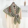 New printed twill square scarves: versatile scarves for travel and the workplace, including professional neckerchiefs