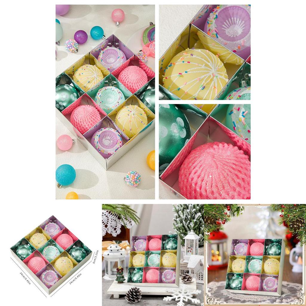 Christmas Festive Scene Accessories With Painted Christmas Balls For Holiday Party Decoration