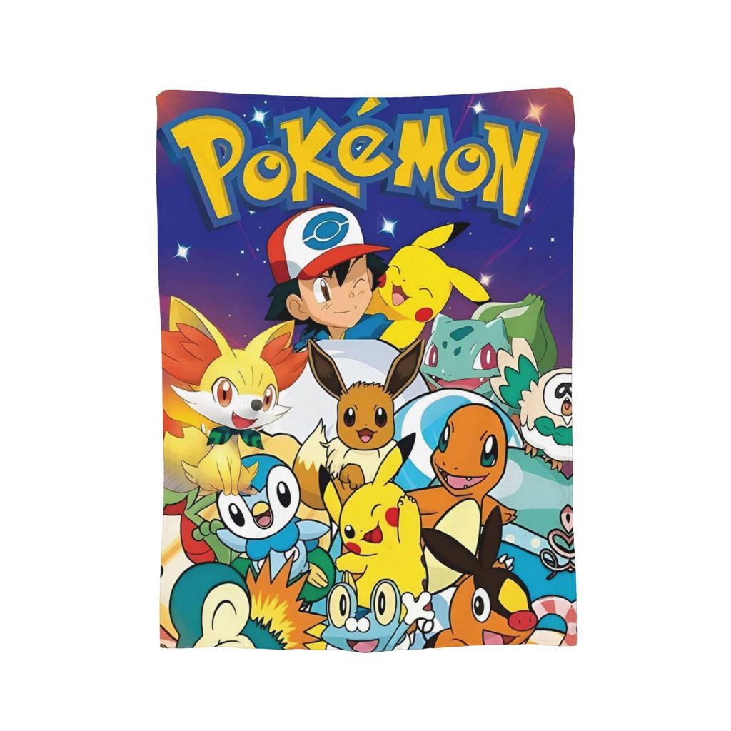 Pokemoned Coral Fleece Plush Throw Blankets Charmander Charmeleon Charizard Blanket for Bedding Couch Warm Plush Thin Quilt,