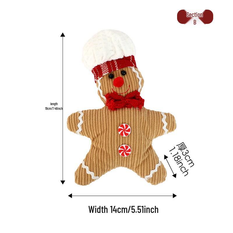 Striped Knit Hat Rudolph Gnome Ornament: Christmas Hanging Decoration