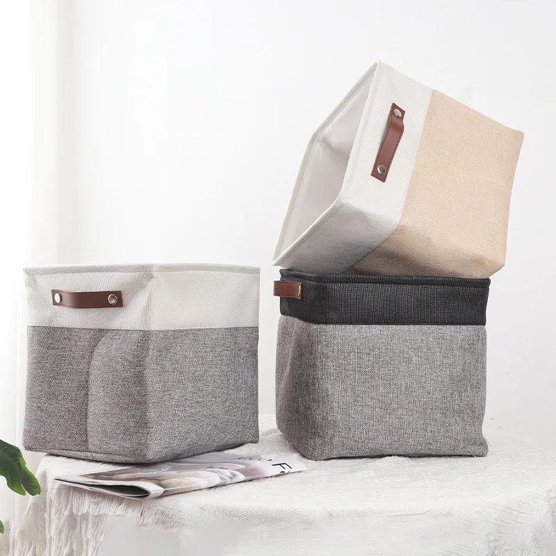 Woven Linen Laundry Basket Extra Large Square Hamper For Home Organization And Baby Shower Gift Home Decor Storage