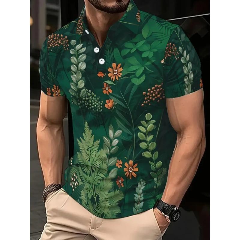 New Product New Men's 3D Printed Trendy Casual Versatile Summer Versatile Short Sleeve Polo Shirt