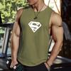 Summer new muscle fitness trend brand quick drying vest, running training, sports gym, breathable sleeveless men's T-shirt