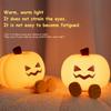 Pumpkin Night Light Cute Soft Silicone Safe Lamp Decorations Timing Dimmable Bedside Decor Kids Babies Halloween Gifts