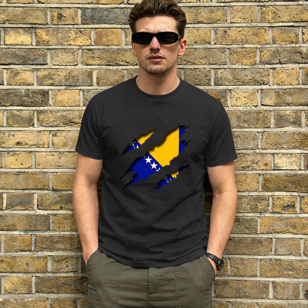 Bosnia And Herzegovina 100 Cotton T Shirt For Unisexs Summer Streetwear T Shirts Oneck Hipster Tees Plus Size Cheap Clothing