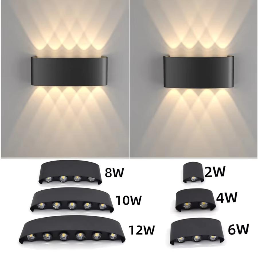 Stock Available Outdoor Garden Patio Decorative Exterior Up Down Light Led Minimalist Wall Lamps for
