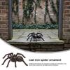 Spider Miniature Decor Realistic Vintage Horror Art Halloween Spider Statue Cast Iron For Mantel Windowsill Haunted House Desk