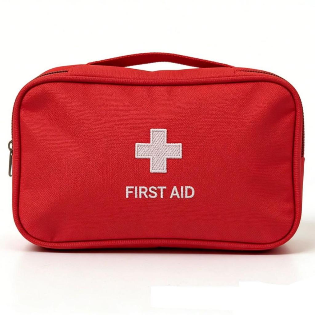 Geantă Medicală de Urgență din Pânză Oxford Groasă - Depozitare Compactă pentru Prim Ajutor și Medicamente cu Fermoar