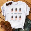 Women's Plus-size Cartoon T-shirts New Fashion Nail Graphics Cute Printed Tops Women's T-shirts Women's Clothing