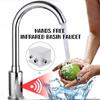 Infraroodsensor Wastafelkraan Touchless Automatische Touch Free Waterbesparende Sensor Dekmontage Sense Waterkranen Kraan