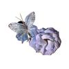 Butterfly Hair Clip Artificial Peony Flower with Acrylic Crocodile Clip Flower Hair Barrette for Beach Vacation Party Dress-up