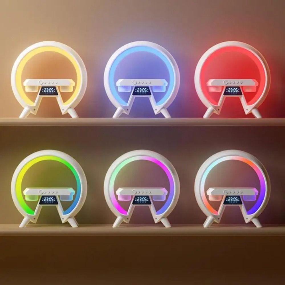 Led Multifunction Alarm Clock Speakers ABS Night Light Sound Music Player Home Decor