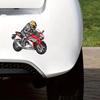 Kinder Fahren Motorräder Autoaufkleber Wasserdichte Vinyl-Abziehbilder Auto Karosserie Fenster Stoßstange Dekor Motorradhelm Aufkleber TM141