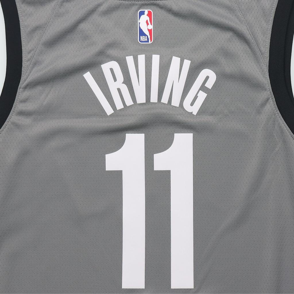 Nike NBA Statement Edition Swingman Drakt 2019-2020 Sesongen, Pustende Hurtigtørkende, Brooklyn Nets, Kyrie Irving #11 Herredrakt Grå AT9792-004