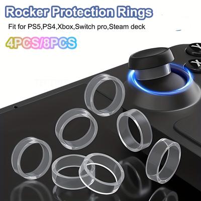 4gab Silikona gredzena vāciņš Rog Ally spēļu konsolei Elastīgs aizsargājošais gumijas gredzens PS5/PS4/ Switch PRO kursorsvirai